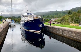 Emma Jane moored up on the Caledonian Canal by James Fairbairns