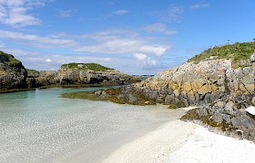 the cairns of coll a great spot for basking sharks on a scottish cruise of the hebrides