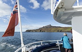Cruising towards the Isle of Eigg in the Small Isles, Inner Hebrides