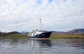 Anchored in the Small Isles Inner Hebrides cruise