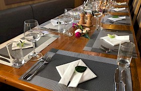 table setting for dinner September cruise